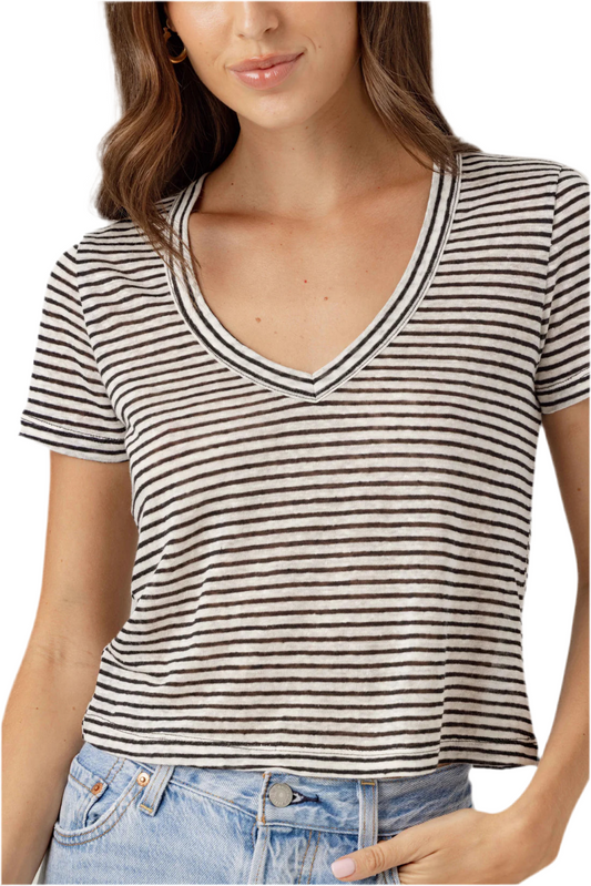Stripe Linen Sister Tee
