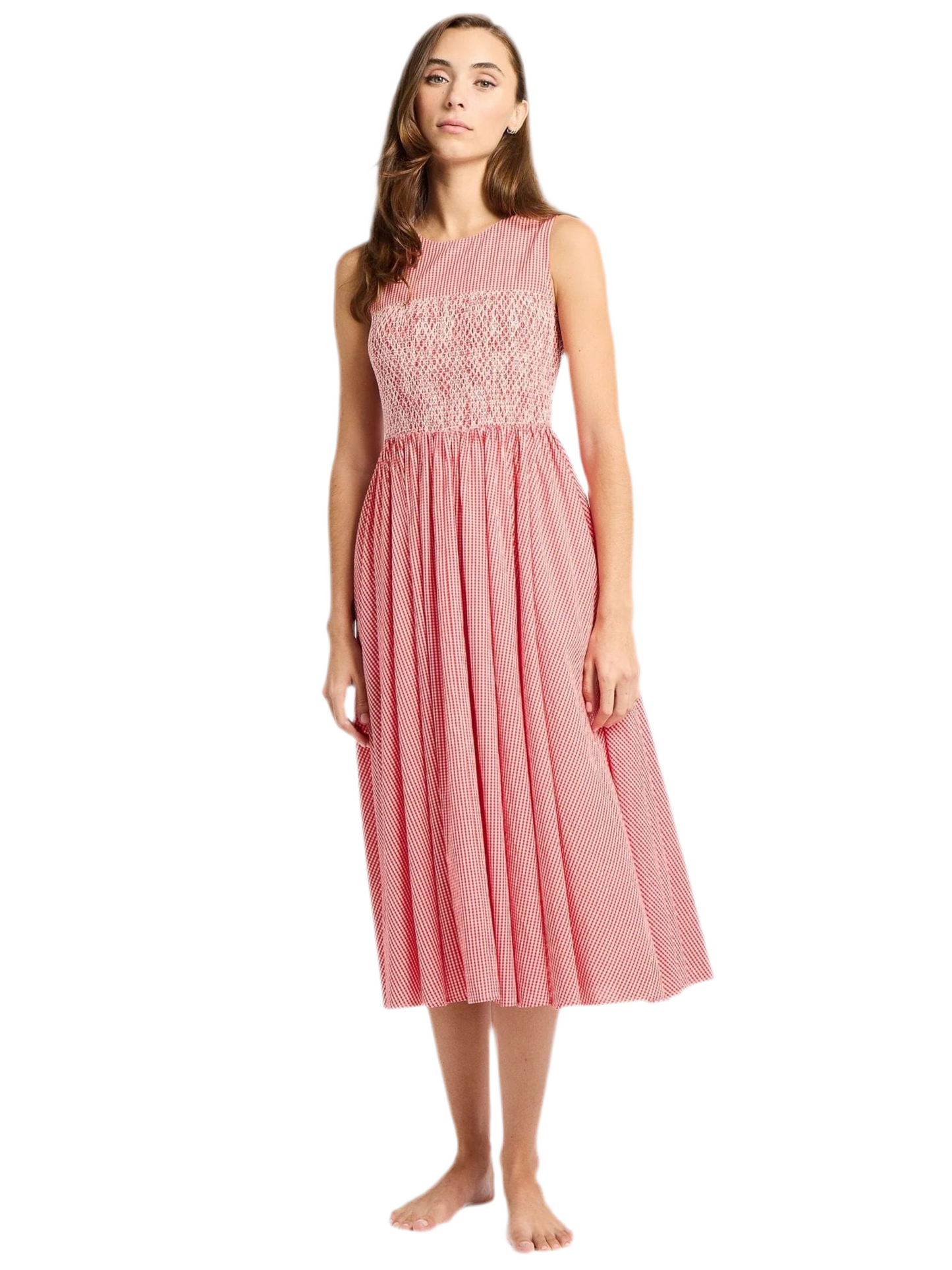 Coco Gingham Dress- Red