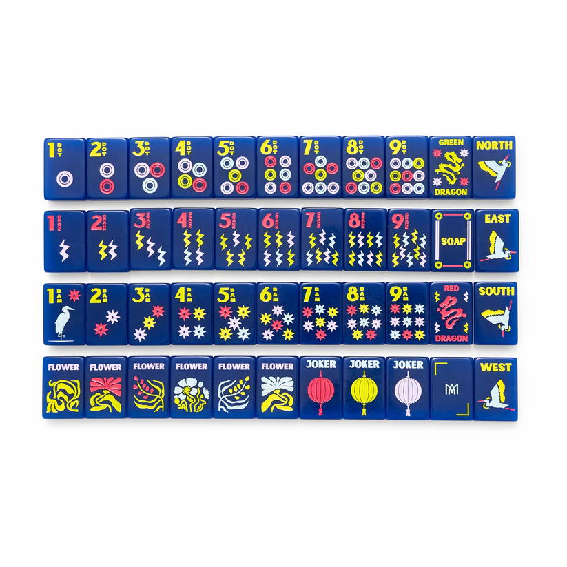 Signature Classic Mahjong Tiles- Navy