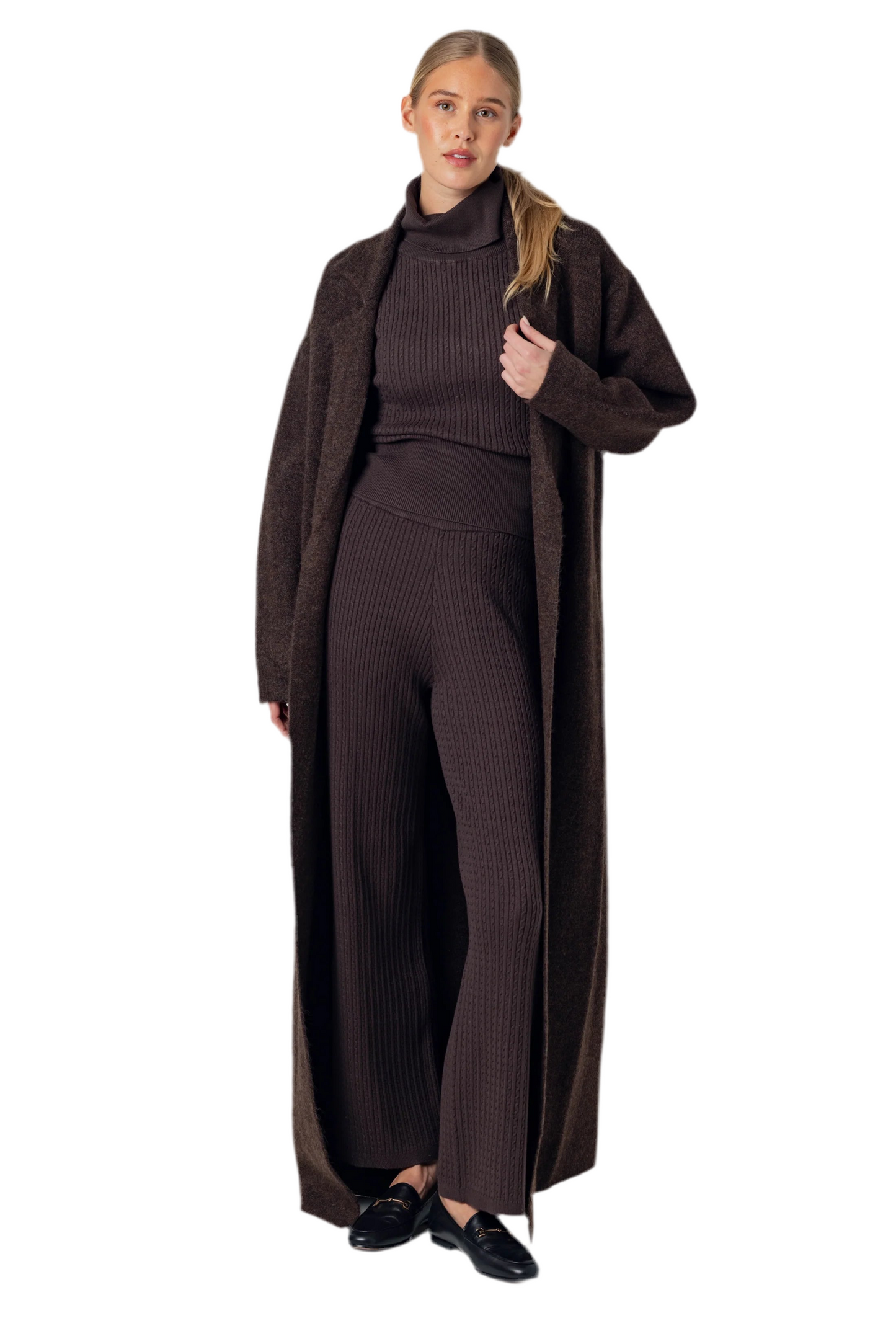 Emrys Long Coat- Umber