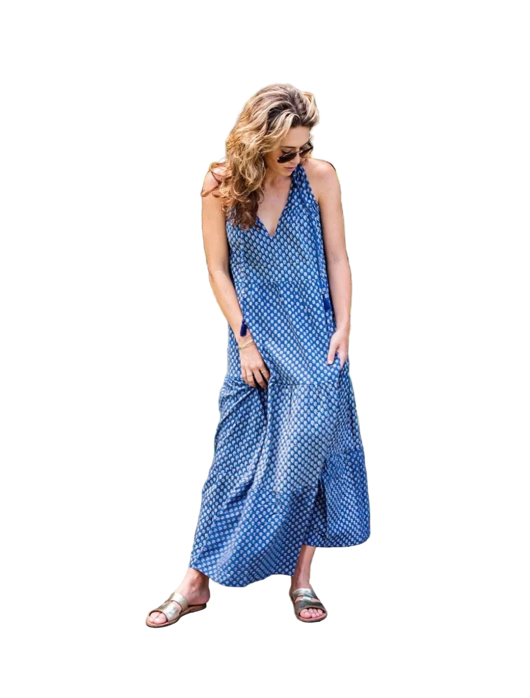 Heidi Tank Maxi Dress- Blue