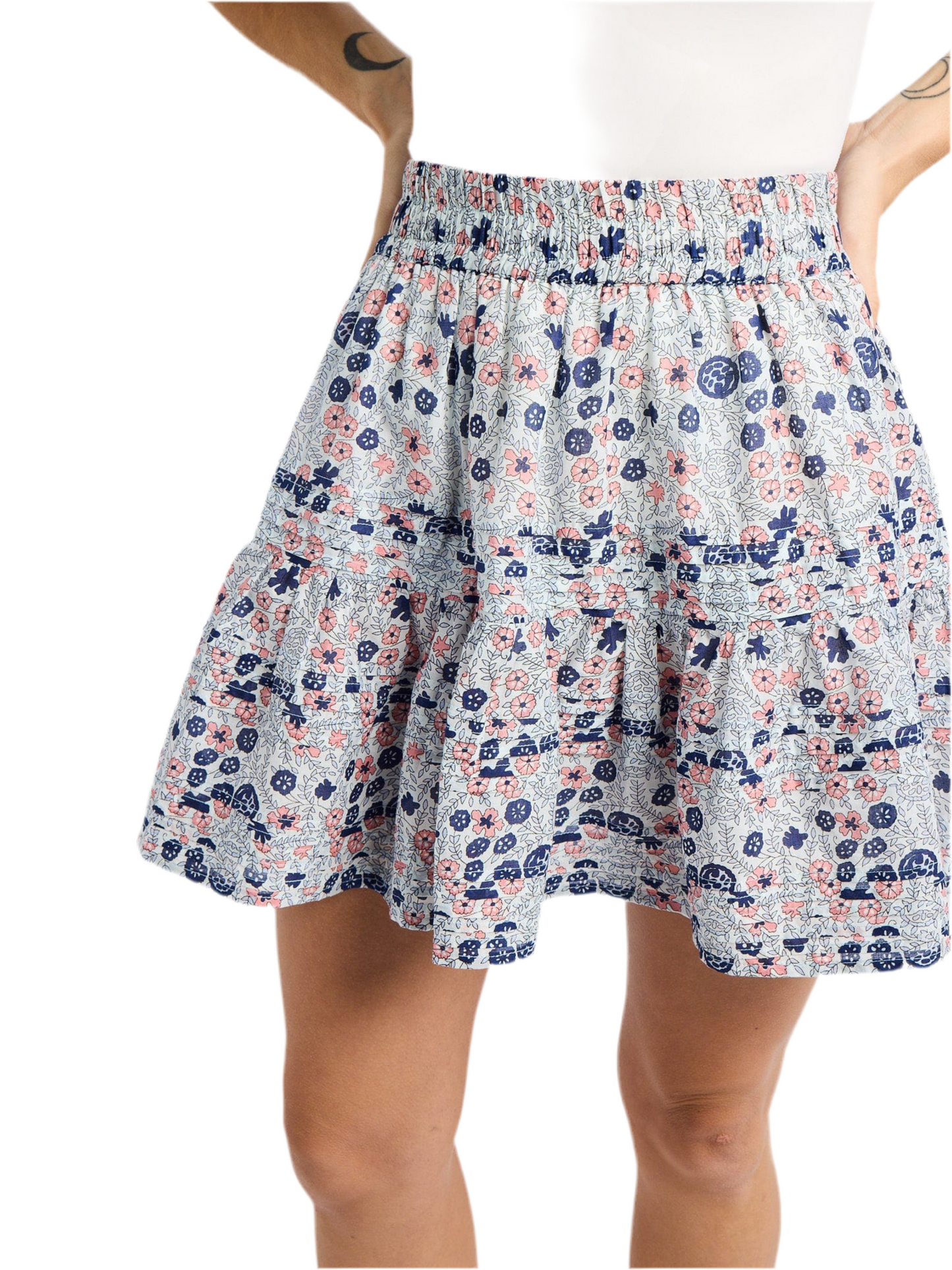 Rowan Skirt- Navy Floral