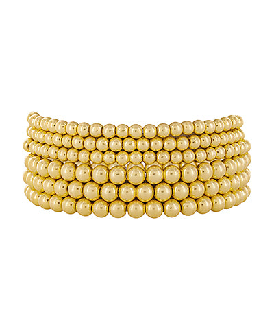 Metal Ball Bracelet- Gold