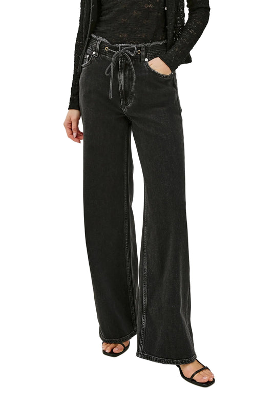 Angeleno Wide Leg Jean- Ash Black