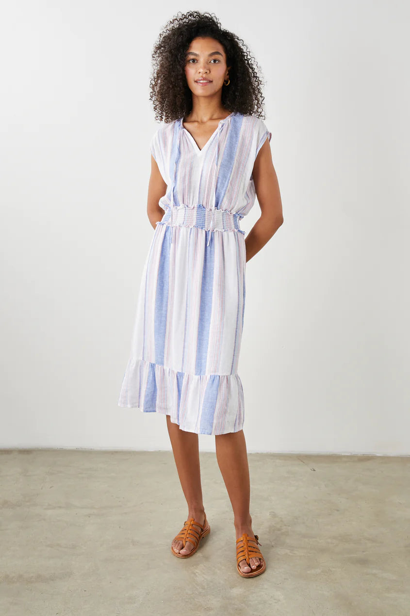 Ashlyn Midi Dress- Marini Stripe
