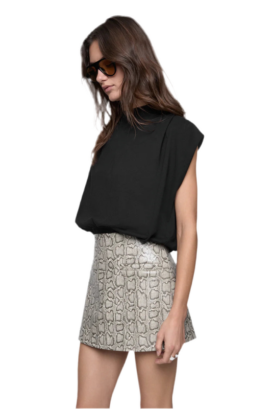 Holly Sleeveless Top- Black
