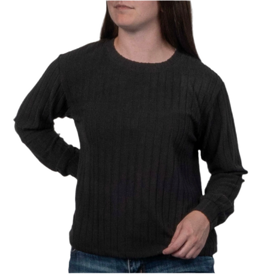 Emma Long Sleeve Top- Black