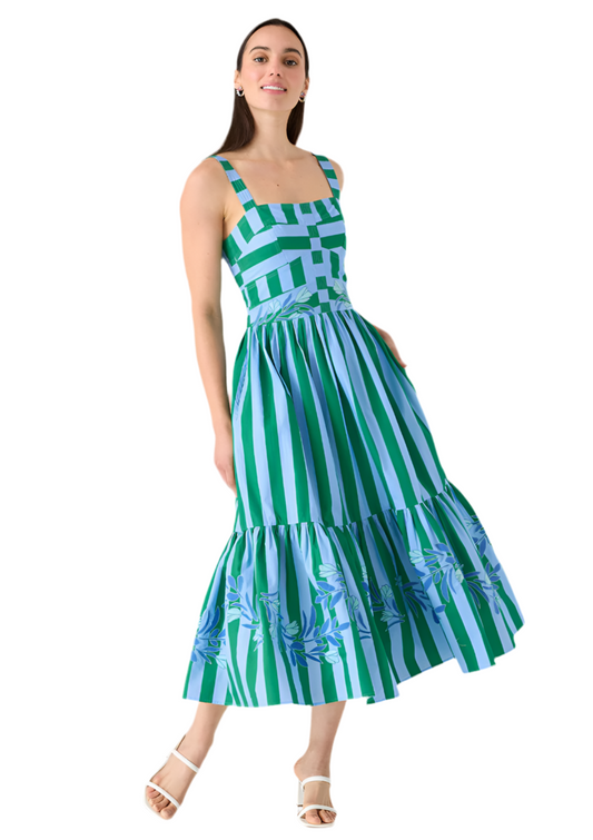Gianna Dress- Parasol Stripe