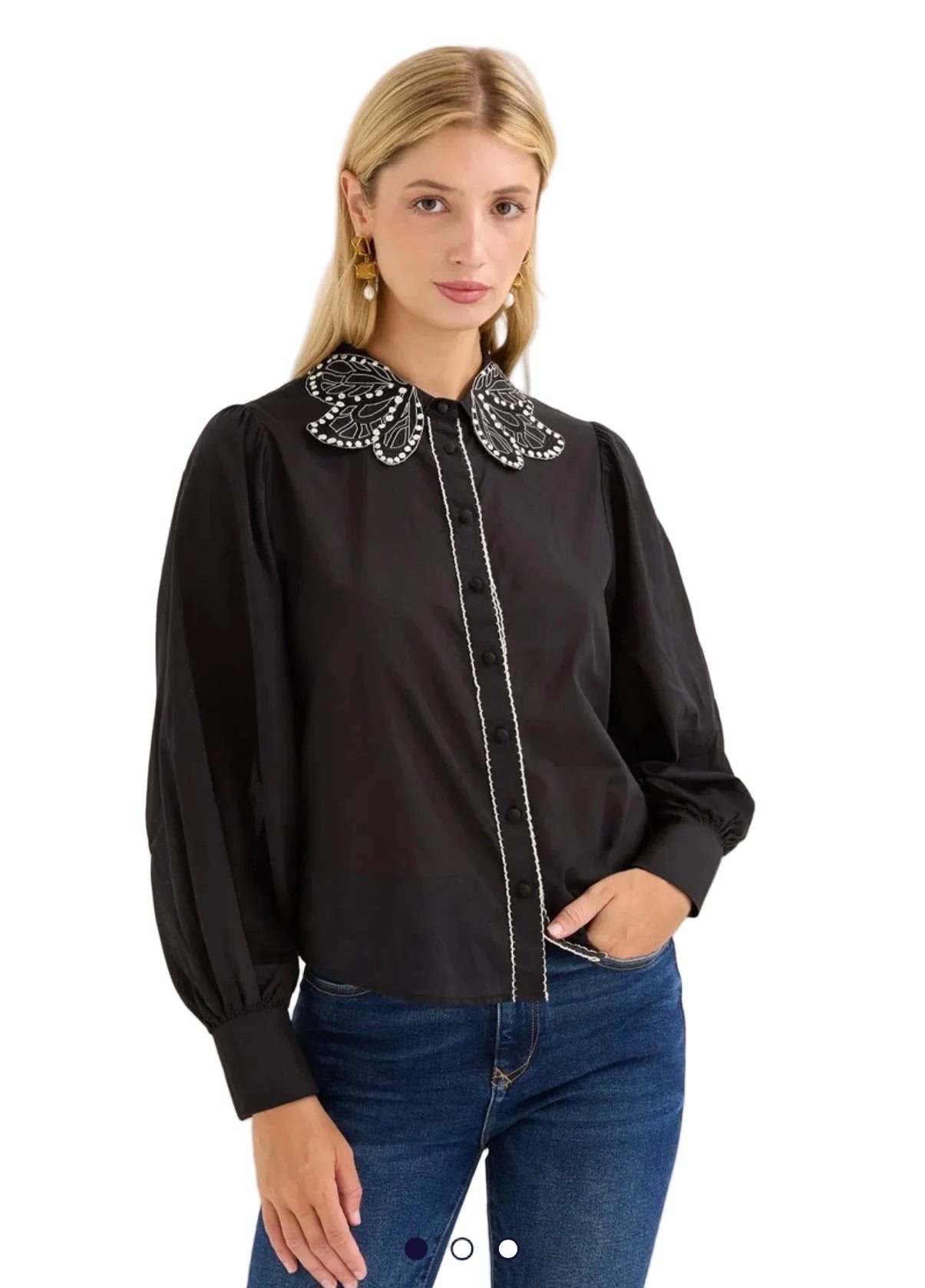Cami Butterfly Shirt- Black