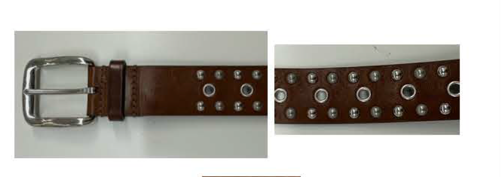 Studded buckle up belt- Whisky