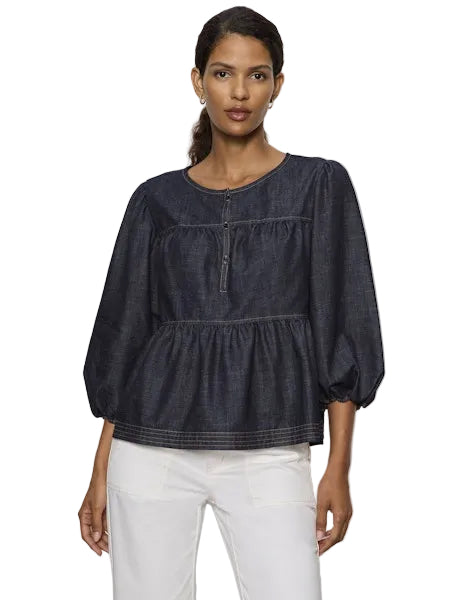 By Your Side Blouse- Seaside Wash