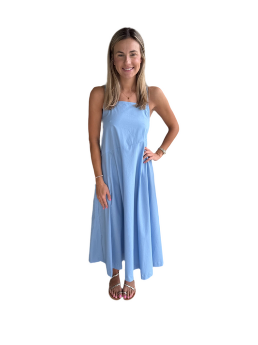 Susie Cotton Dress- Sky Blue