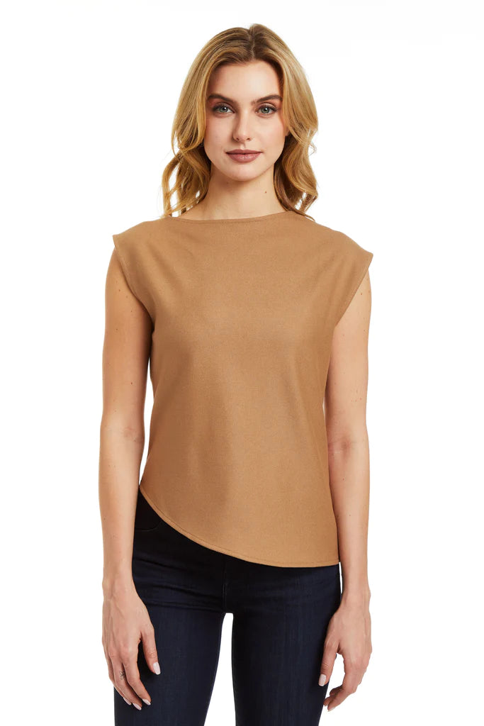 Gemma Asymmetrical Tank- Camel