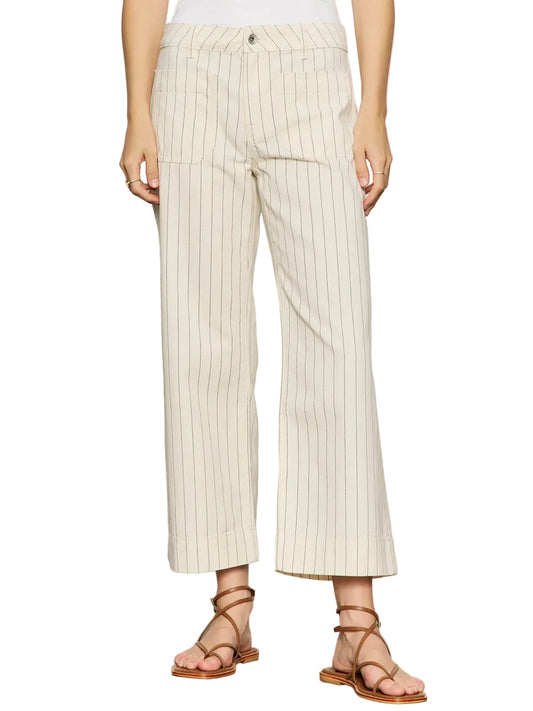 Marine Jean- Bleached White Pinstripe
