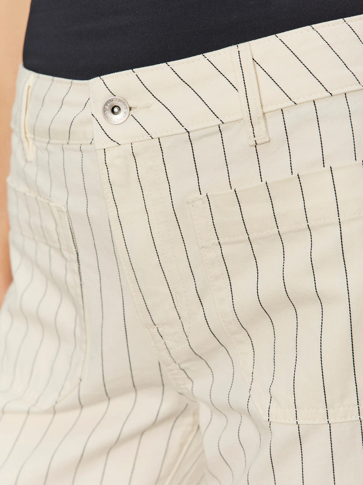 Marine Jean- Bleached White Pinstripe