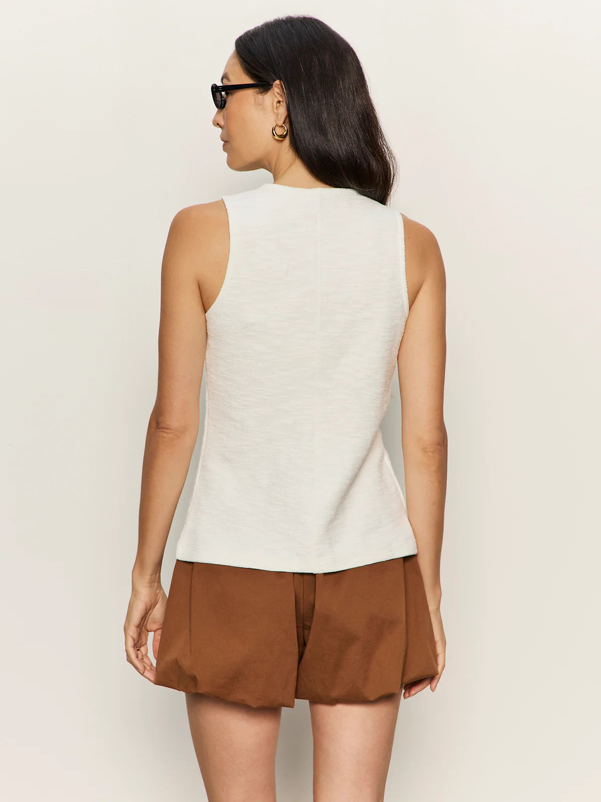 Nothing Extra Knit Vest- Chalk
