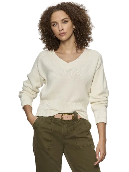 Perfect V Neck Sweater- Ivory
