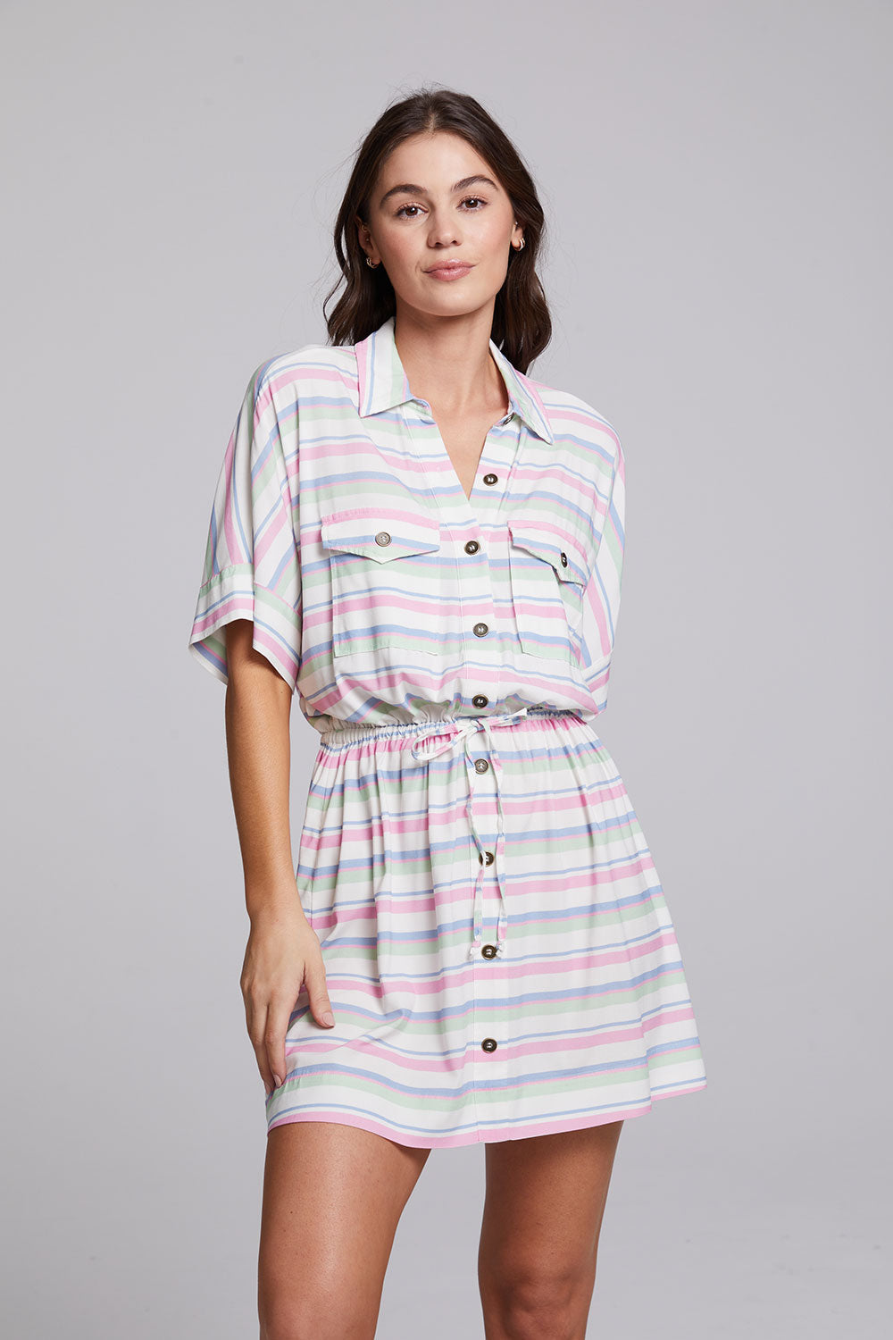 Heirloom Woven Mini Dress- Positano Stripe