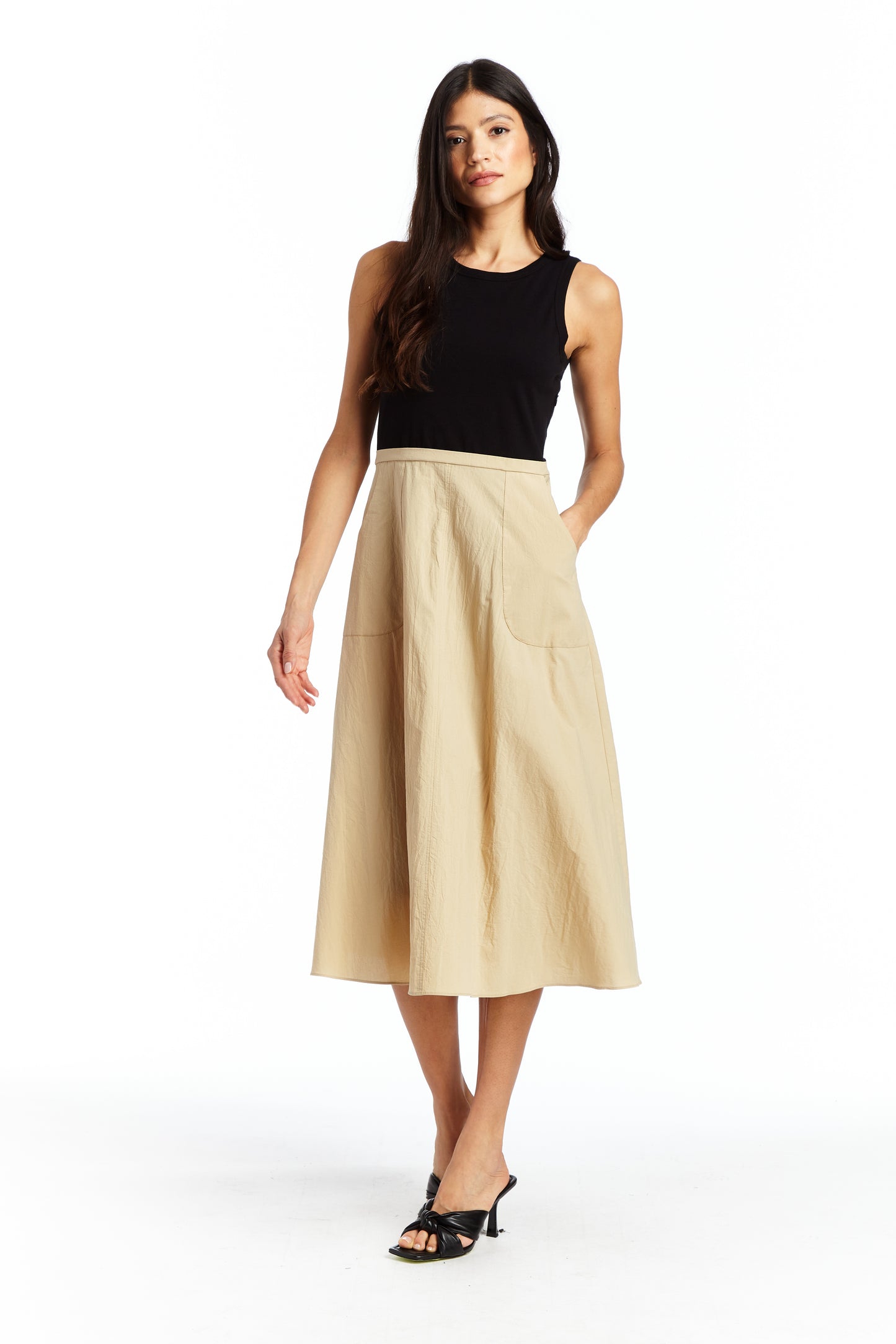 Alaia Midi Dress- Khaki