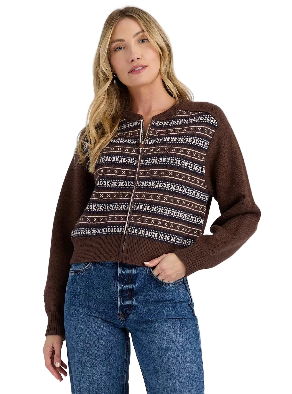 Mael Zip Jacket- Carob