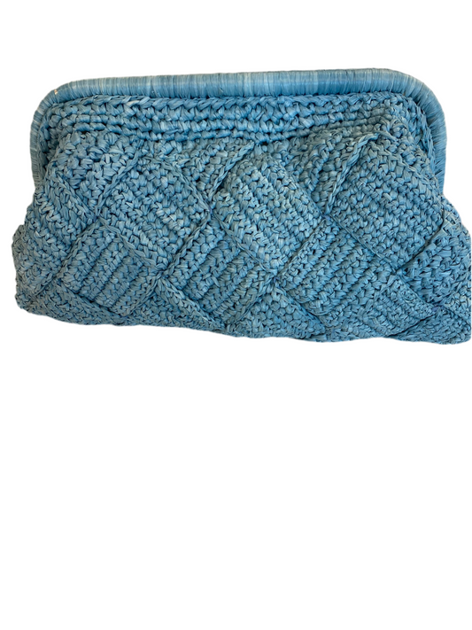 Gigi Framed Clutch- Denim