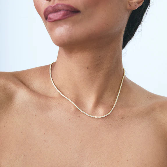 Diana Tennis Necklace- Gold