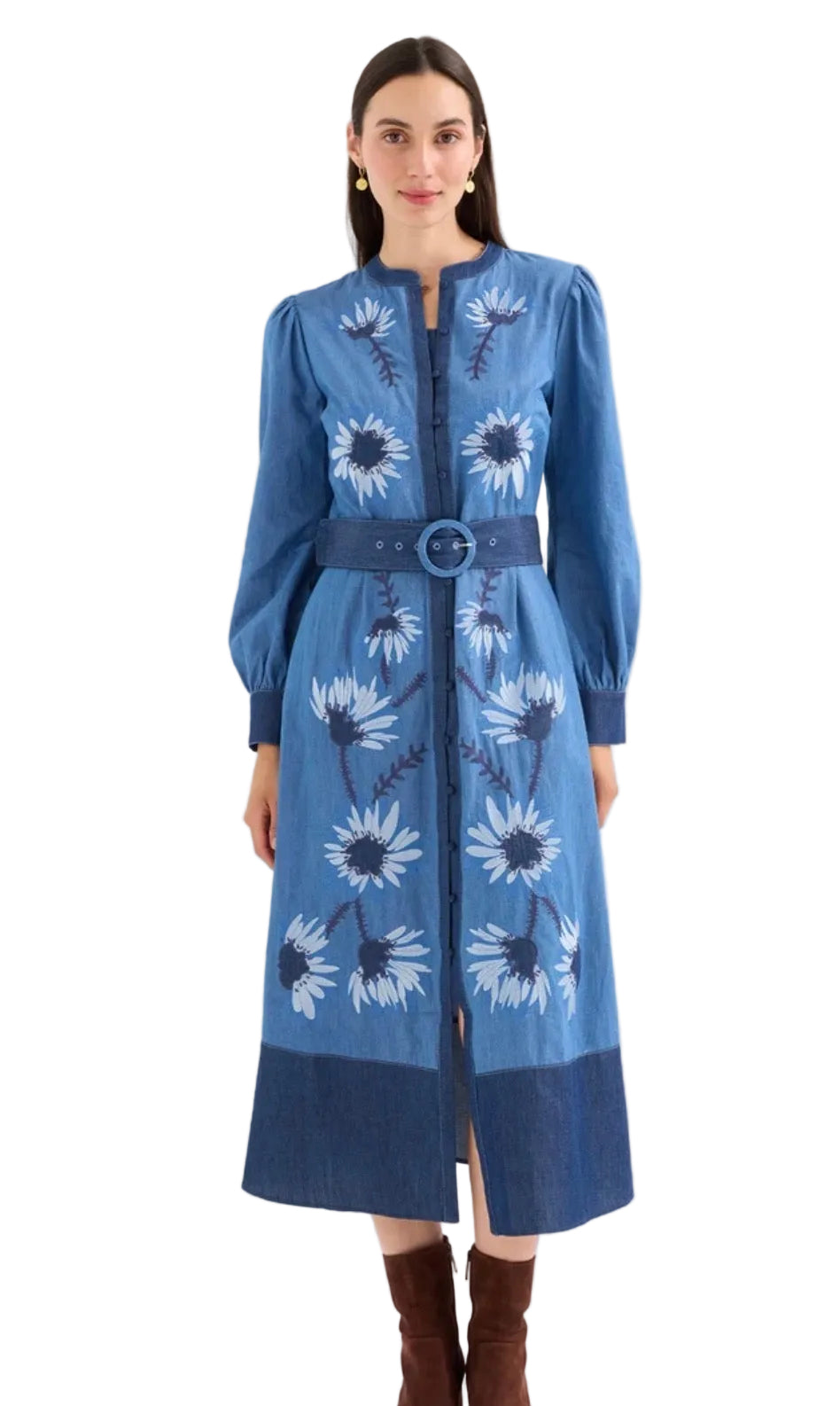 Suzie Belted Denim Dress
