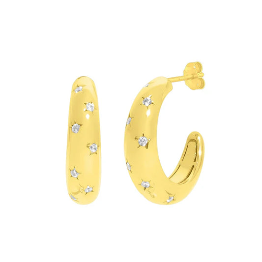 Sawyer Star Hoop- Gold