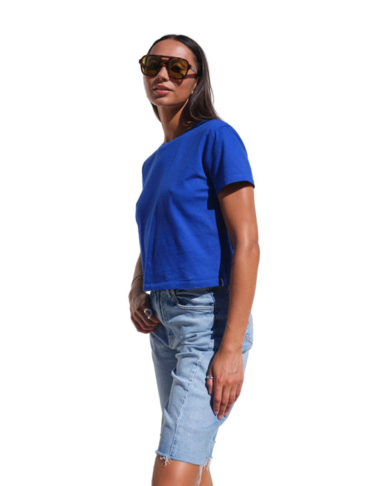 Cloud Jersey Short Sleeve Crew- Deep Sea