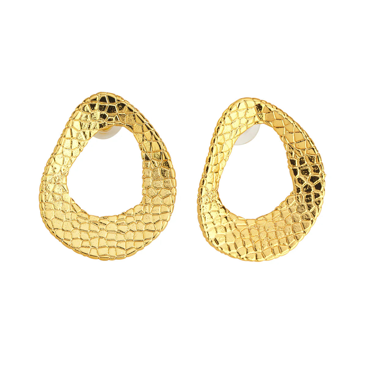 Indy Textured Circle Earring- Gold