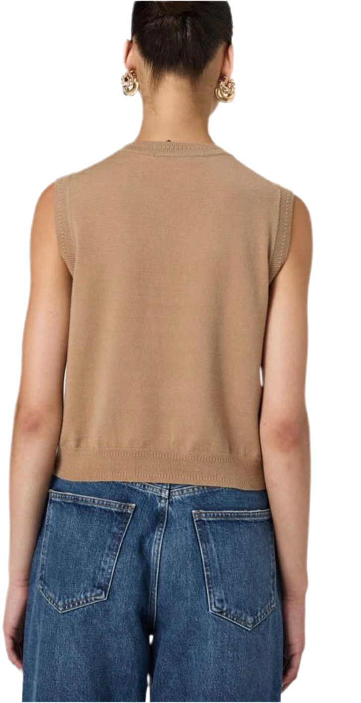 Cozysoft Sleeveless Vest- Camel