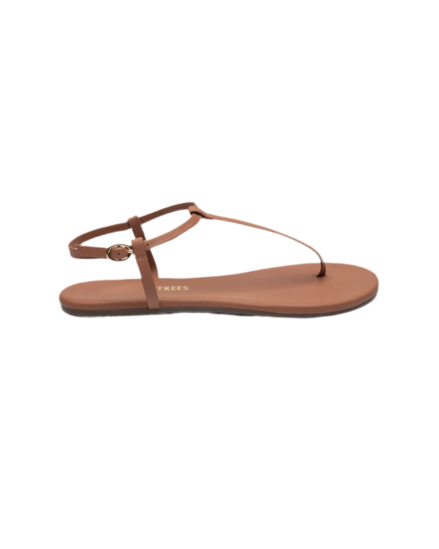 Mariana T Strap Sandal- Au Naturale