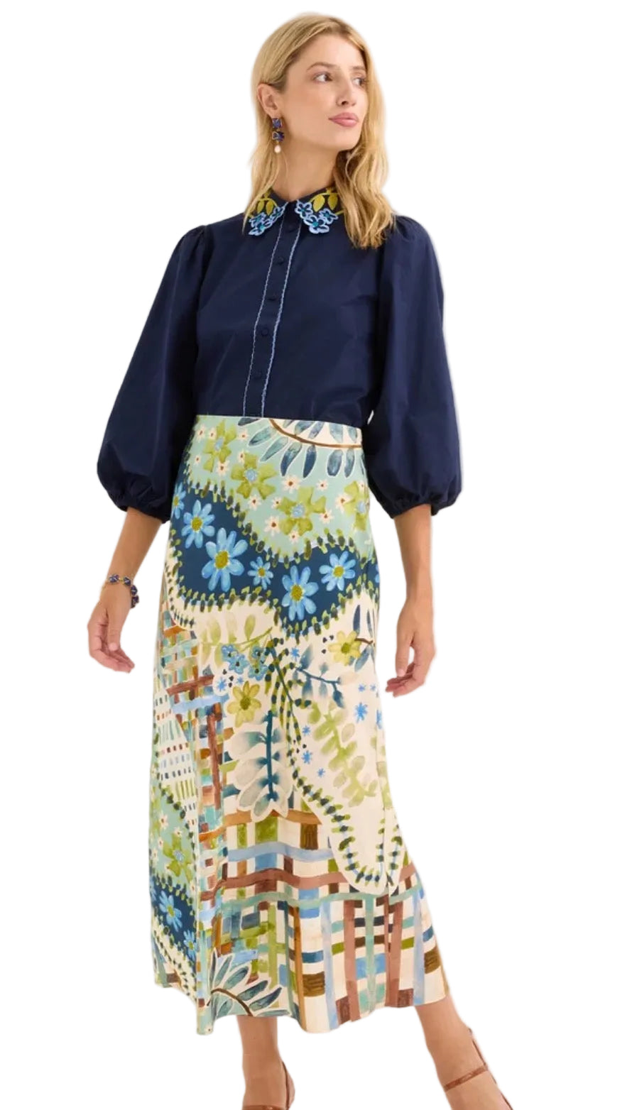 Hillary Skirt- Mosaic Meadow