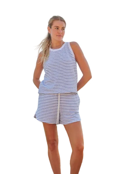 Stripe Tank- White/Blue