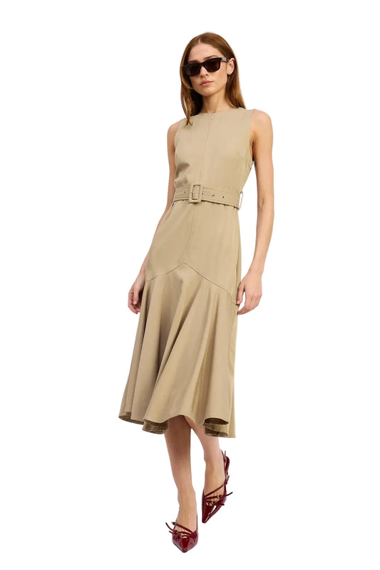 Autumn Midi Dress- Khaki
