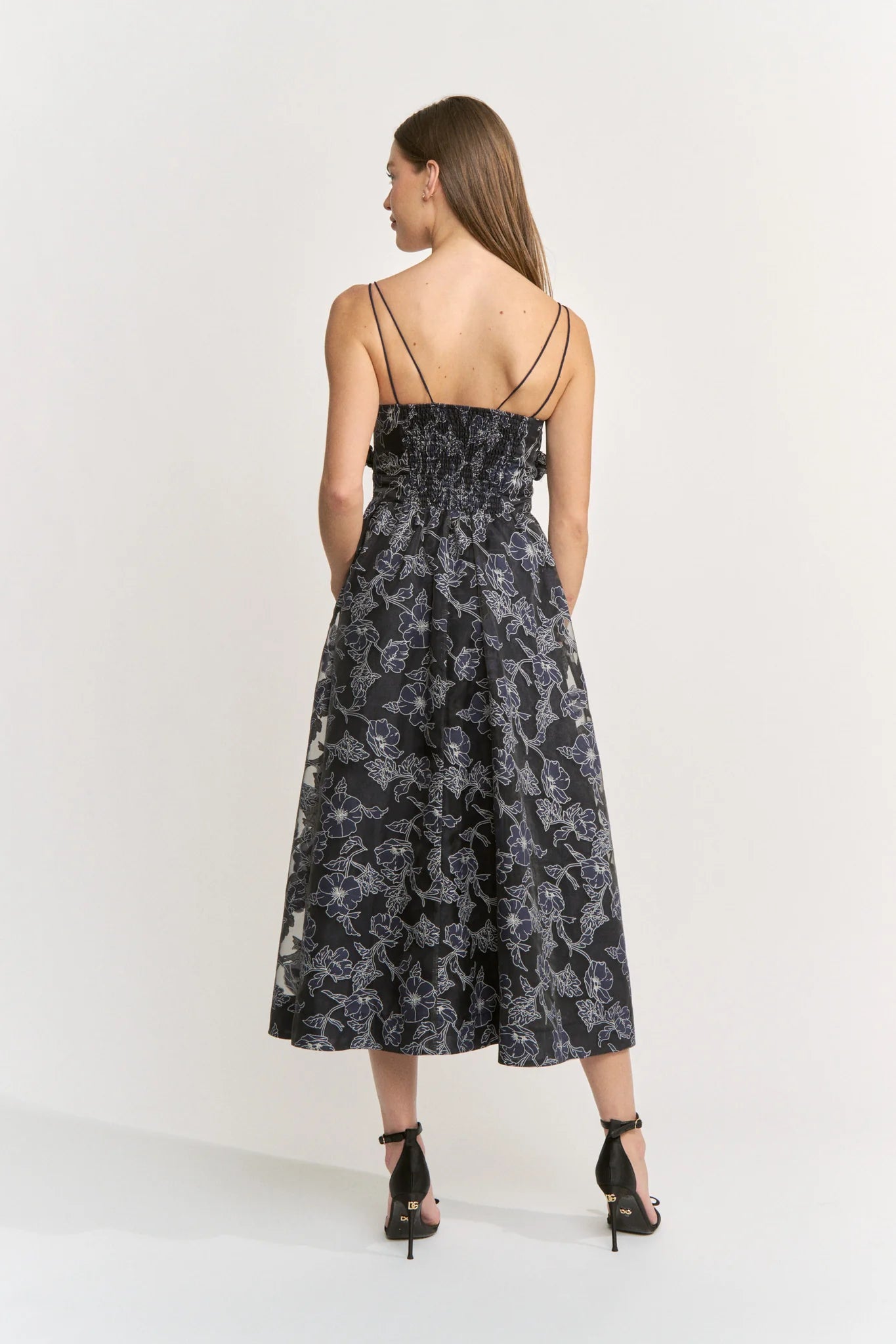 Alicia Midi Dress- Navy