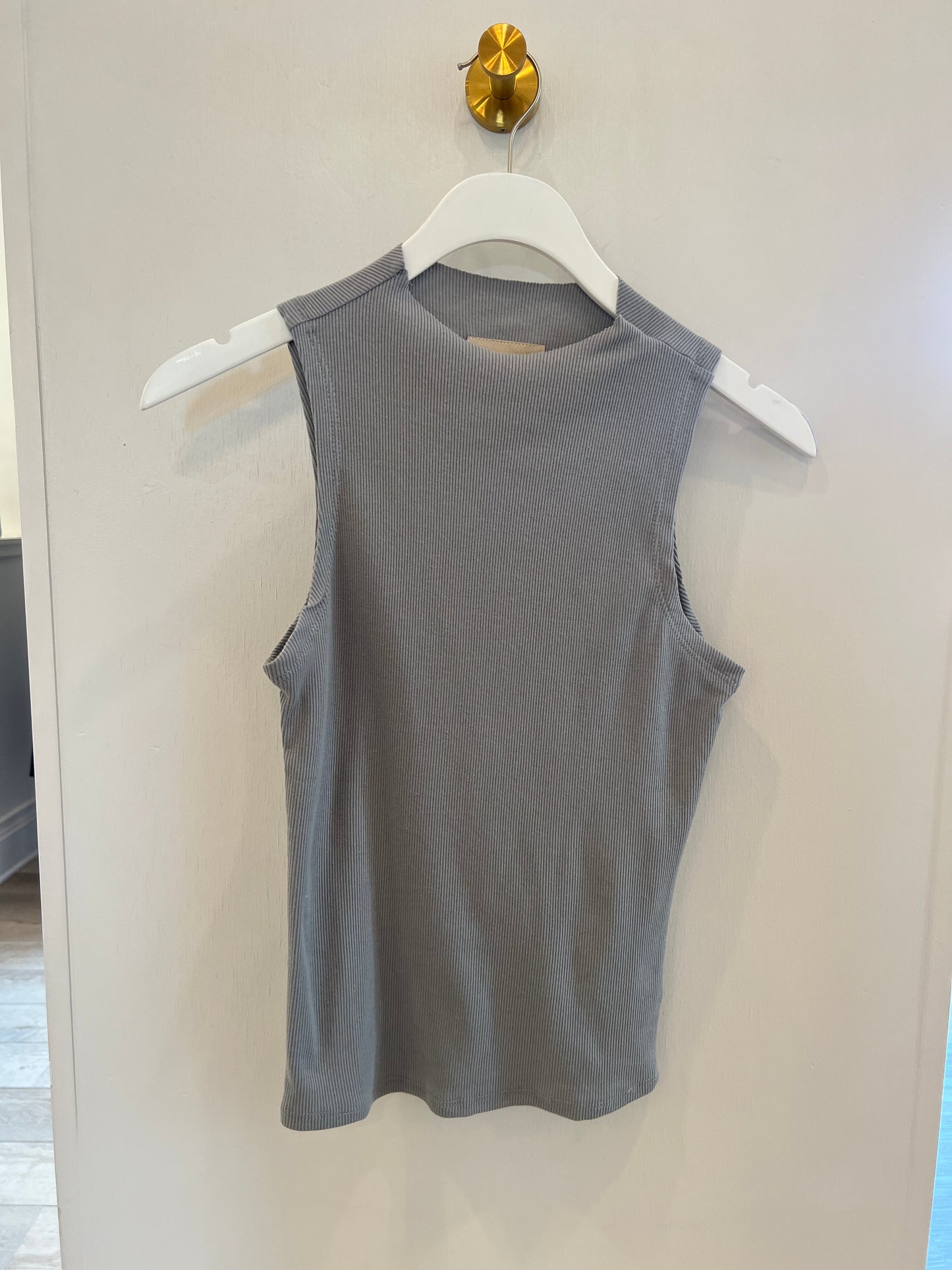 Fox Highneck Tank- Silver Grey