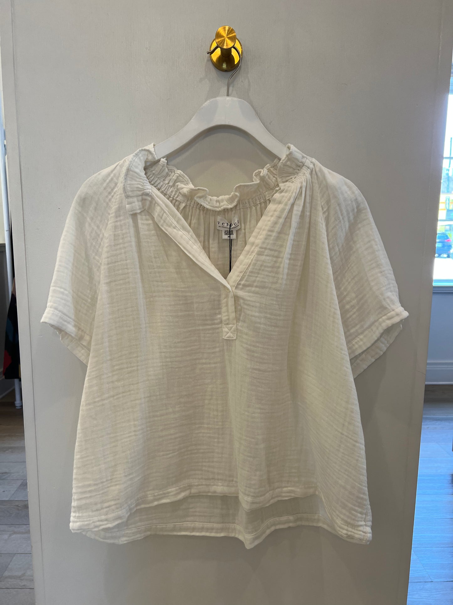Jaden Gauzy Top- Ecru