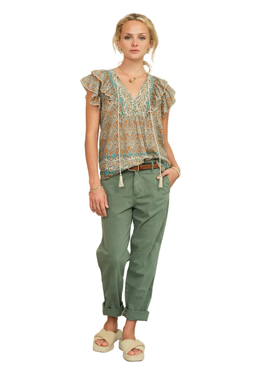 Jaci Frill Top- Multi