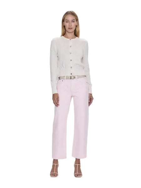 Lexi Mid Rise Bowed Straight- Blush