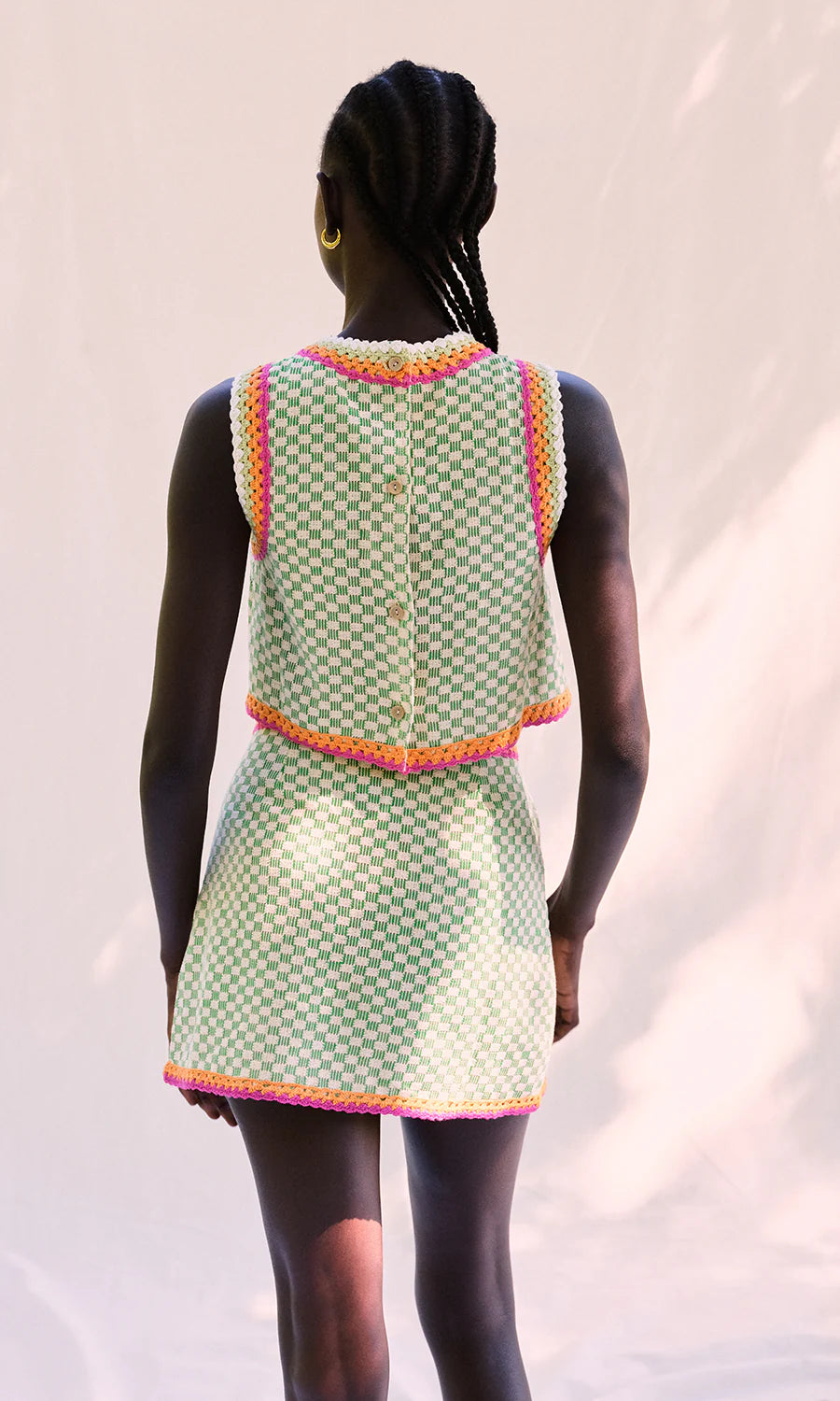 Leanne Check Mini Set- Green