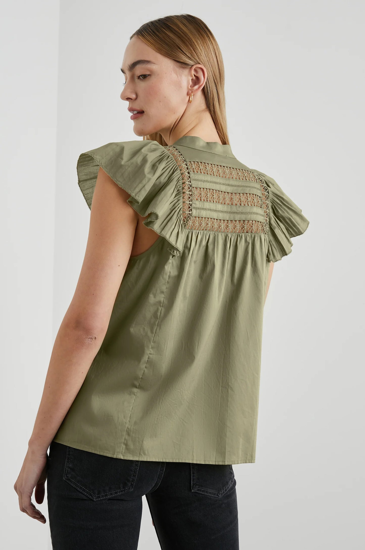 Louella Lace Top- Canteen