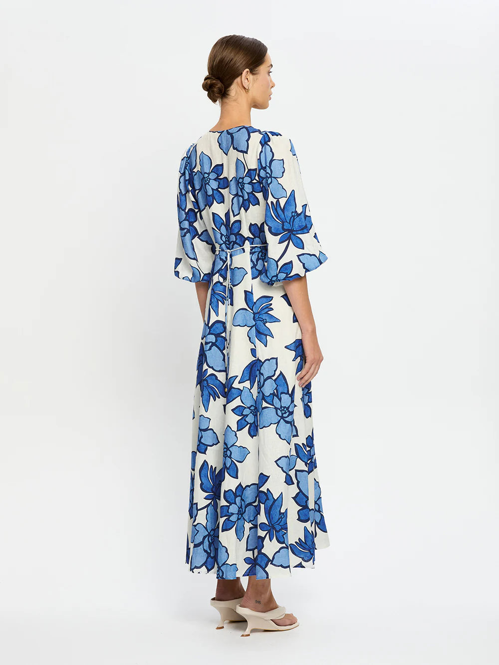 Marine Short Sleeve Printed Dress