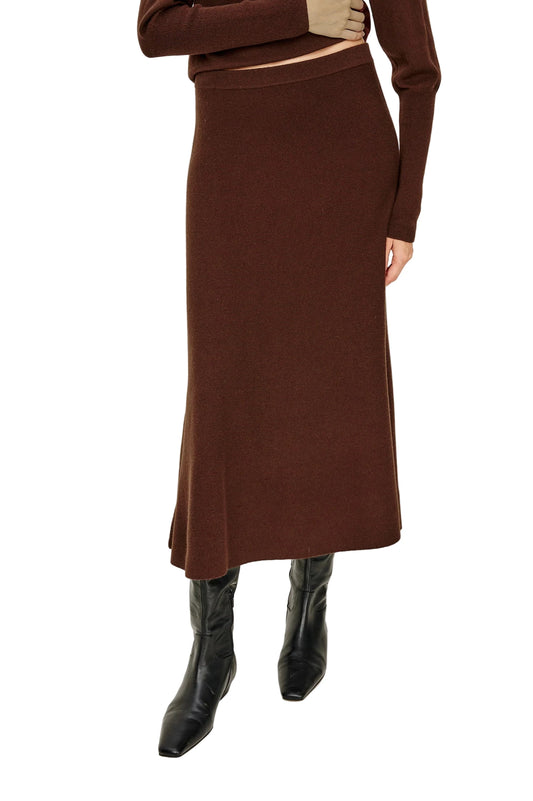 Odita Knit Midi Skirt- Bordeaux