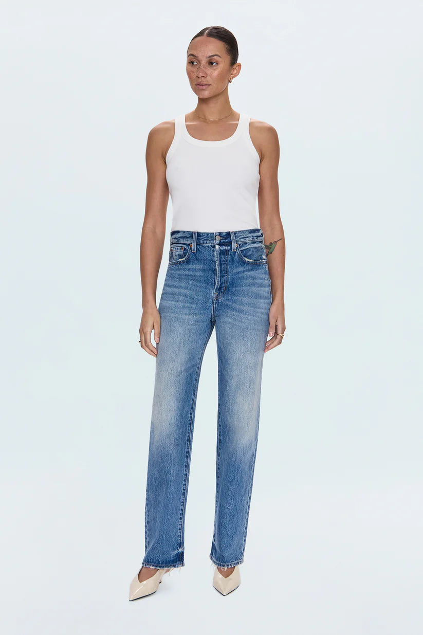 Cassie Super High Rise Straight Jean- Serpentine Vintage