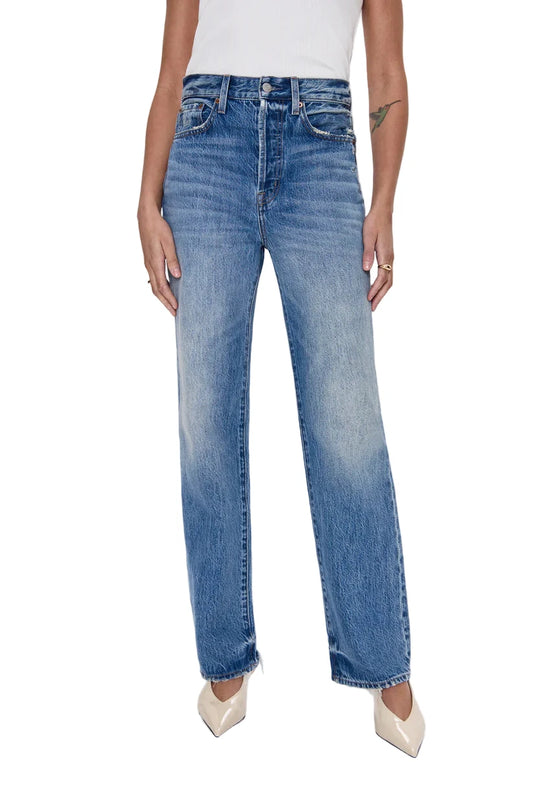 Cassie Super High Rise Straight Jean- Serpentine Vintage