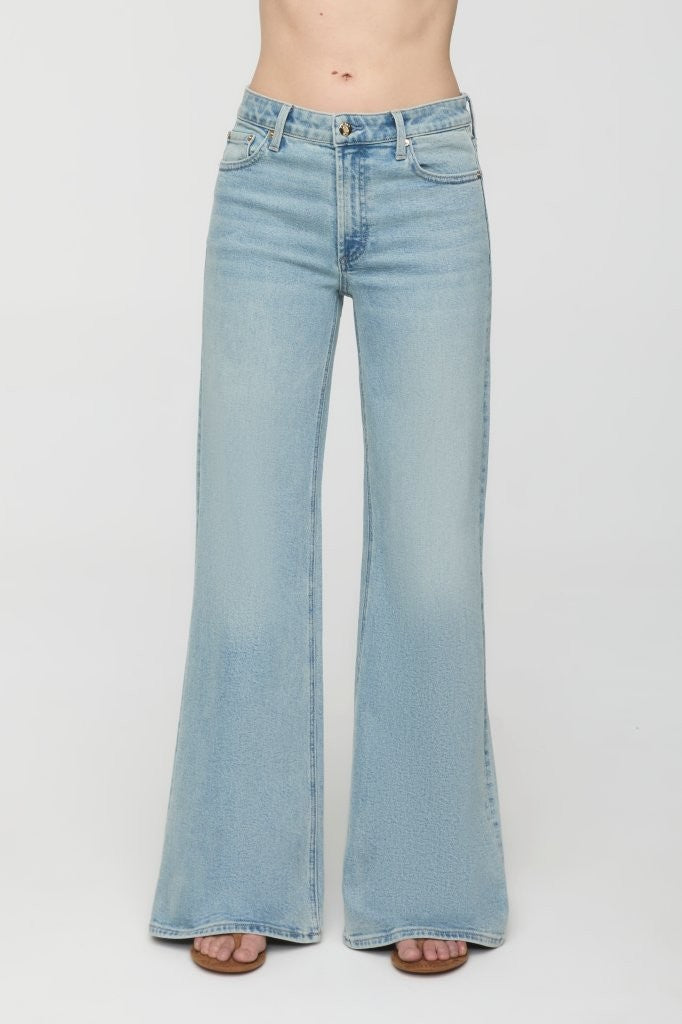 Vivian Mid Rise Wide Leg- Sea Haze