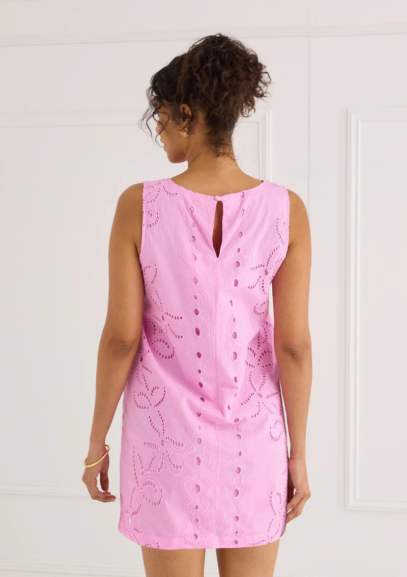 Rosa Eyelet Shift Dress- Pink Lily Garden