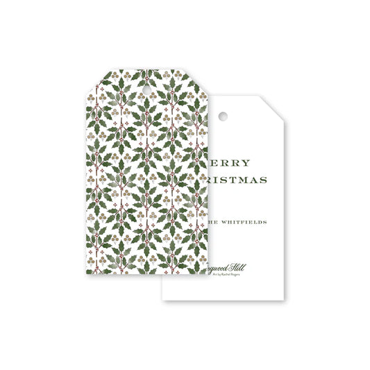 Holly Stencil Gift Tags- Set of 8
