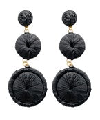 Wrapped Raffia two Drop Earring